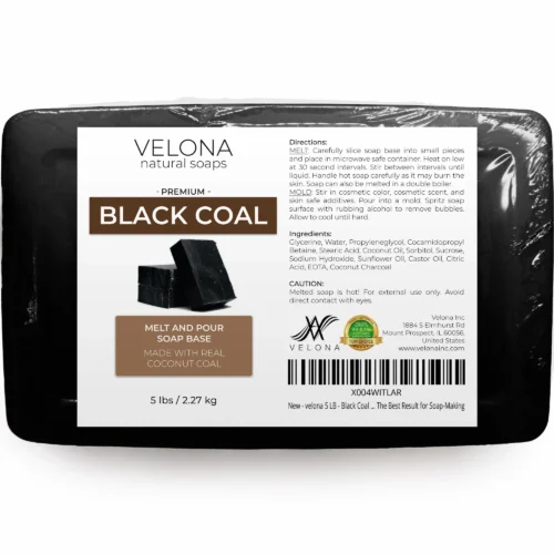 Black Coal Soap | Base SLS/SLES Free | Melt and Pour | Natural Bars for The Best Result for Soap-Making